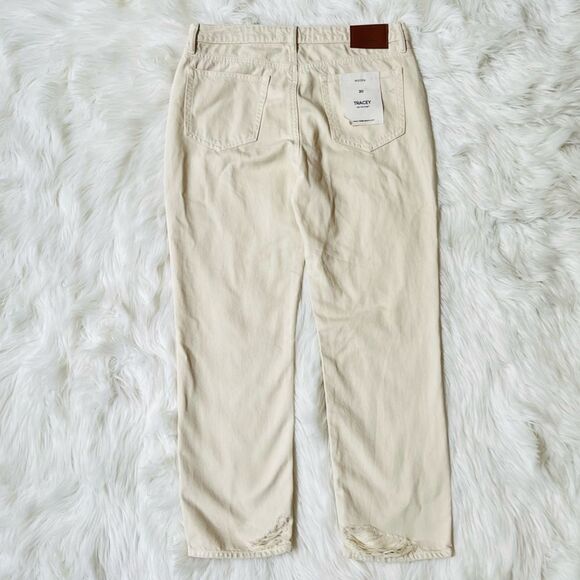 Hidden Tracey Cream Button Fly Distressed High Rise Boyfriend Jeans Sz 30 NWT - Picture 4 of 11